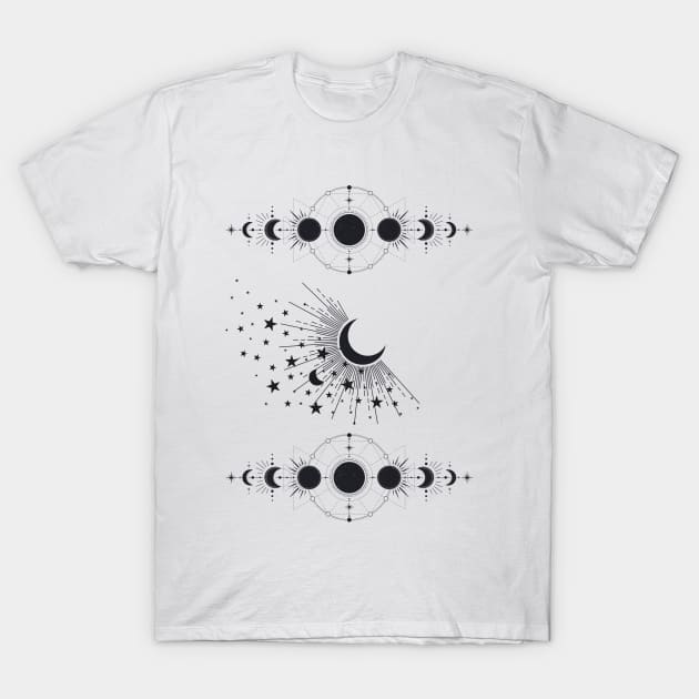 Moon Pattern T-Shirt by Kiyiya Designs